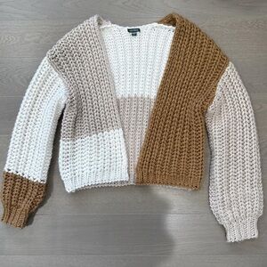 Wild Fable Chunky Knit Color Block Cardigan